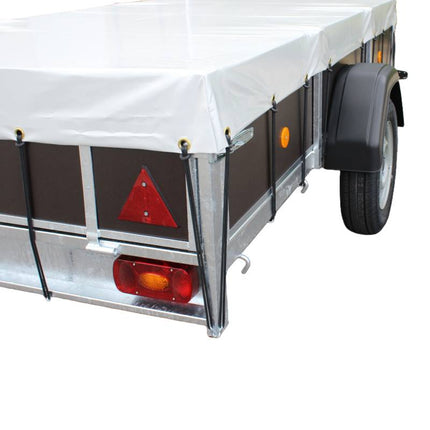 Afdekzeil aanhangwagen - 680g/m² - lichtgrijs - 200x130cm - voor VDM Trailers - Weytens