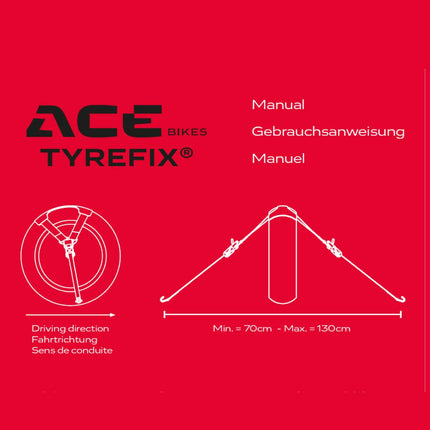 Acebikes - TyreFix® Pro - avec sangles de tension pour l'accrochage