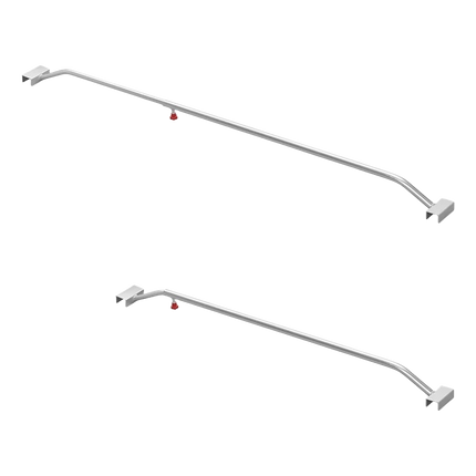 Tarpaulin bracket - aluminum - extendable - length 132-204 cm