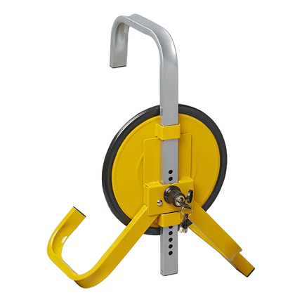 Wheel clamp - yellow - wheels 13 to 16 inches - with steel disc