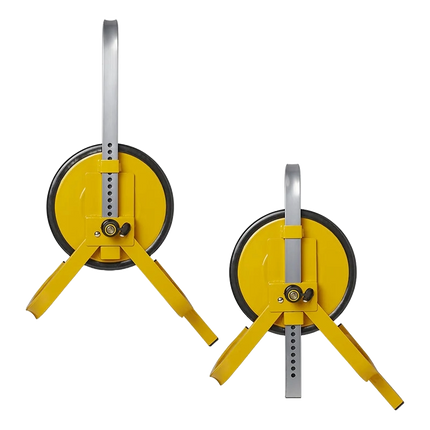 Wheel clamp - yellow - wheels 13 to 16 inches - with steel disc