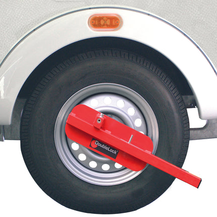 Wielklem - DoubleLock Compact Buffalo - rood - met LED sleutel