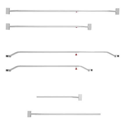 Support de bâche - aluminium - extensible - longueur 132-204 cm