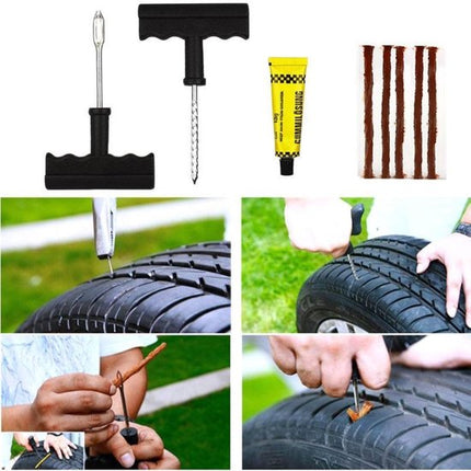 Kit de réparation de pneus - tubeless - 9 pièces - pour remorques et voitures