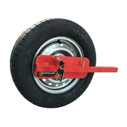 Wheel clamp - DoubleLock Compact Buffalo - red - with LED key