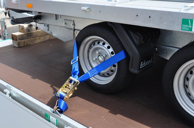 Spanband voor autotransporter - Y-model - 200cm - 50mm - met ratel - BLAUW