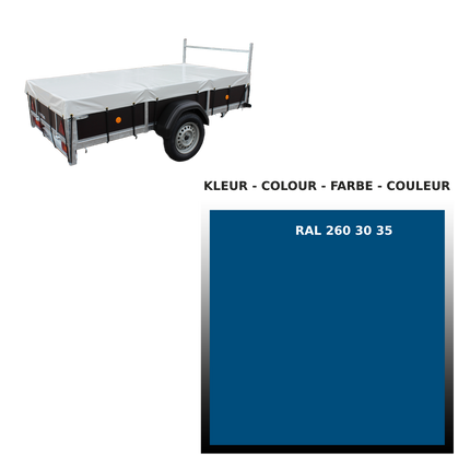 Tarpaulin - 680g/m² - choose your color - 258x150cm - for trailers VDM Trailers - Weytens