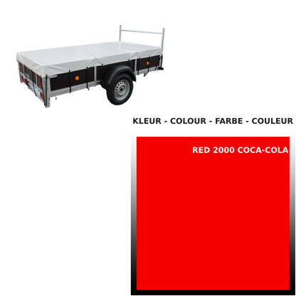 Afdekzeil - 680g/m² - kies je kleur - 200x130cm - voor aanhangwagens VDM Trailers - Weytens