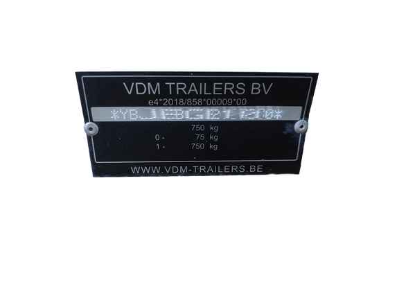 Plaque d'identification - VDM Remorques