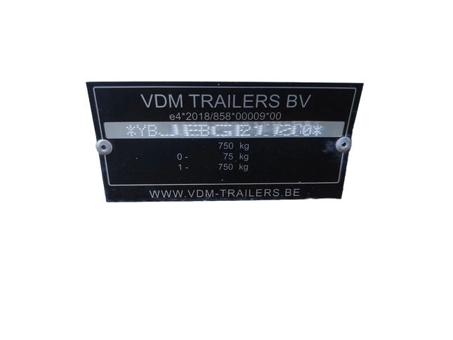 Identification plate - VDM Trailers